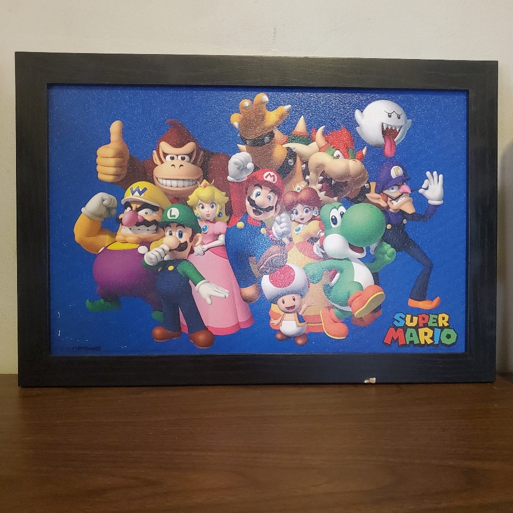 Nintendo Wall Art Hanger Please look at last two pictures for flaws. Thank you